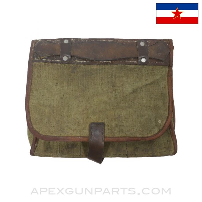 Yugoslavian M53/MG-42/MG-34 Gunner Support Pouch, w/ Hand Strap *Fair*