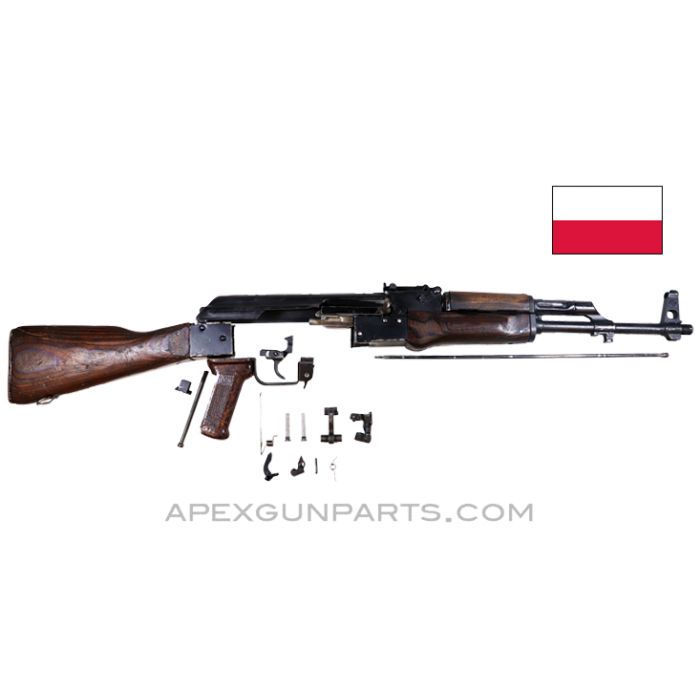 Polish Circle 11 AKM Fixed Stock Parts Kit w/Barrel, 1967 Dated, Matching, 7.62X39 *Fair* 