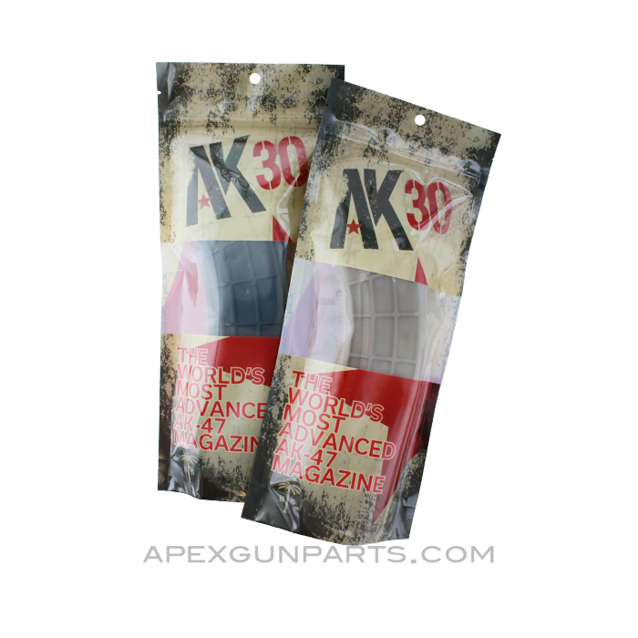 US PALM AK-47 Magazine, 30rd, Waffle Pattern, Polymer w/Steel Lug, Color Choice, 7.62x39 *New* 