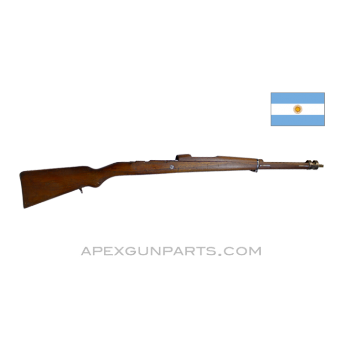 M1909 Argentine Mauser Stock, 43.5", Complete, With Bayonet Stud, Wood *Good*