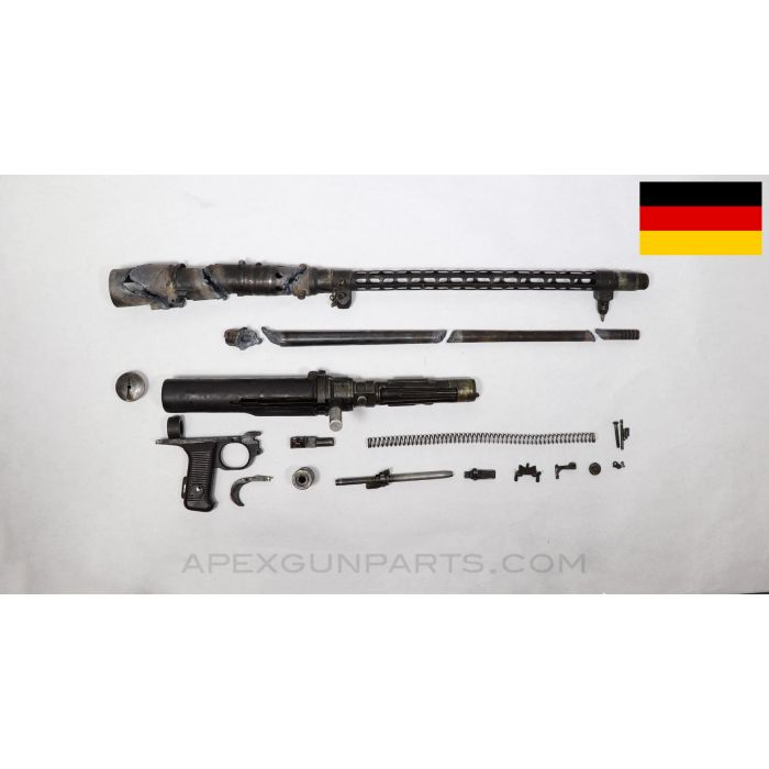 MG-15 Parts Kit, w/ Torch Cut Receiver and Barrel, WW2 Luftwaffe Marked, 7.92x57 *Good* 