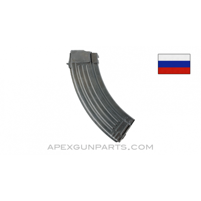 Russian AK-47 Magazine, 30rd, Spine Stamped Izhevsk, Refinished, 7.62x39, *Good* 