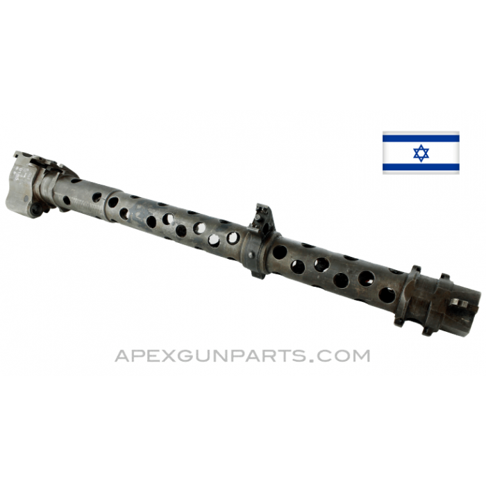 German WWII MG-34 Barrel Jacket Assembly, NO Sights, Waffen & DOT Marked, Israeli issued, *Good* 