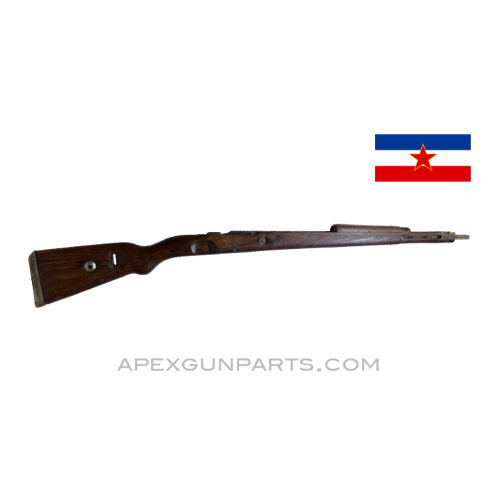 Yugoslavian K98 Mauser Stock Set, 38", With Hand Guard & Bayonet Stud *Good* 