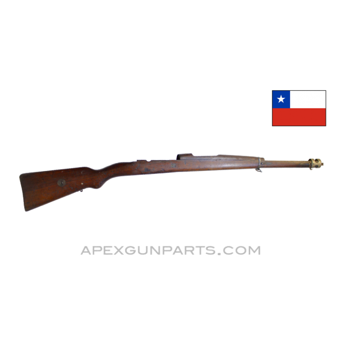 Chilean 1912 Mauser Long Rifle Stock, 44" With Handguards, *Good*
