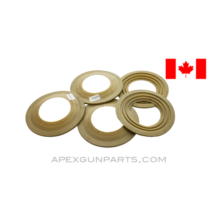 Canadian C3 / M69 Gas Mask Gaskets, Set of 5, *Good* 