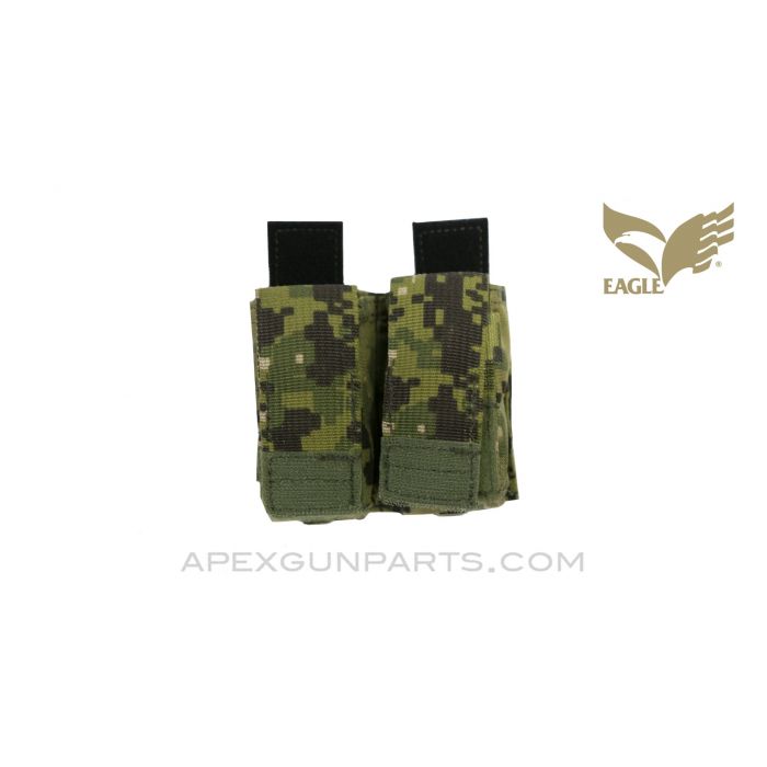 Eagle Industries Made Double Magazine Pouch, M9 / Glock / SIG Double Stack, AOR2 Camo *Good*