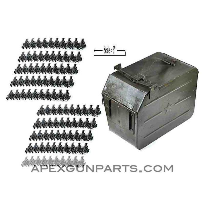 DShK 12.7MM Ammunition Can W/100 Round Belt Set