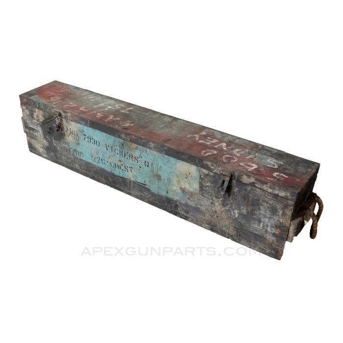 Vickers / Lewis MG Transit Chest, 48", Complete, Painted and Marked *Fair* 