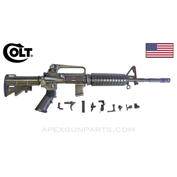 Colt Carbine Model 727 Parts Kit, 14.5" Barrel, Full Auto, Adjustable Stock, 5.56x45 NATO *Good*