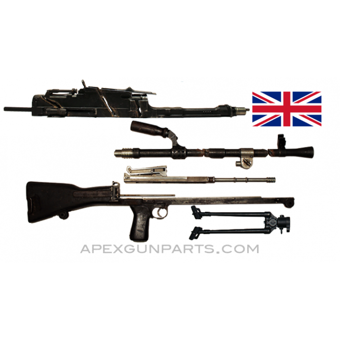 BREN Mk3 Parts Kit with Cut Receiver Pieces & Demilled Barrel, .303 British, *Good* 