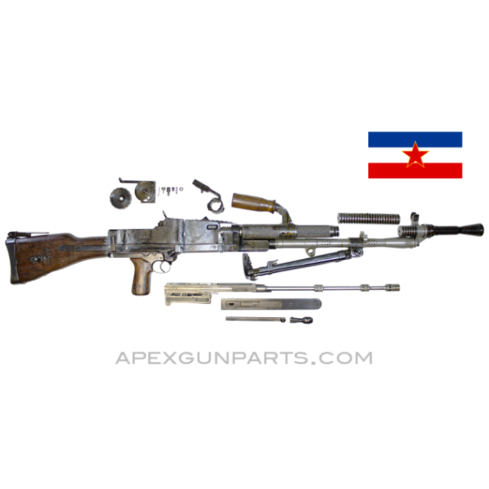 ZB30 Parts Set w/Demilled Receiver & Barrel, Partly Matching, Pre-WWII Yugoslavian Crest, 7.9x57mm, *Good* 