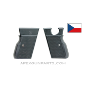 CZ-50 / CZ-70 Grip Set, Black Bakelite, Checkered, *NOS*