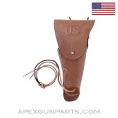 Model 1916 Leather Holster for M1911 .45 Pistol, Brown, NEW