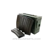 CETME Model L / AR-15 Support Pack! (1) .30 Cal. Ammo Can, (5) 30rd CETME Model L / AR-15 Steel Magazines, 5.56x45 NATO 