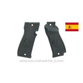 STAR Model S Grip Set, Black Plastic, Checkered, *Good* 