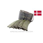 Madsen (5) Magazine Set with Leather Carry Case, Brazillian Issue, 7x57 *Fair* 