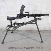 Madsen Display Machine Gun & Tripod, Non-Functional, WWII, Metal, 8X57 *Good* 