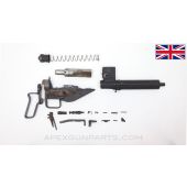STEN MK 3 SMG Parts Set, Original Barrel & Barrel Shroud Assembly, w/ Pistol Grip, 9X19 Luger *Very Good* 