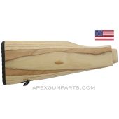 AK-47 Buttstock with Metal Hardware, Double Rear Tang, Plain Laminated *NOS* 