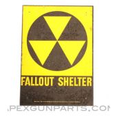 Civil Defense Fallout Shelter Sign, Steel 1960’s Era, FS2 *Weathered* 