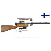 Suomi M31 Parts Kit, 12.5" Barrel, Torch Cut Receiver Pieces, Wood Stock, 9x19 *Good* 