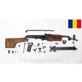 Romanian RPK Parts Kit, w/ Type 1 Adjustable Bipod, Club Stock, Matching (4 Parts), 7.62x39 *Very Good* 