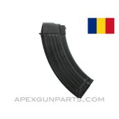 AK-47 Magazine, 30rd Steel, 7.62x39, Romanian, Blued, *Very Good*