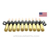 .50cal BMG Dummy Belt, 10rd, Brass Case, Steel Link, INERT *Good* 