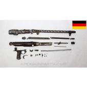 MG-15 Parts Kit, w/ Torch Cut Receiver and Barrel, Cracked Grip Panel, WW2 Luftwaffe Marked, 7.92x57 *Good* 