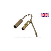 Vickers and Lewis Gun Folding Borescope with Cover, Brass *Good* 