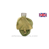 1914 Lewis Gun Magazine Pouch, WWII, OD Green Canvas, South African, *Good / Discolored* 
