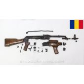 Romanian M63 AKM Parts Kit, w/ Demilled Barrel, Laminated Wood Stock & Forward Grip, Partially Matching 7.62X39 *Good*