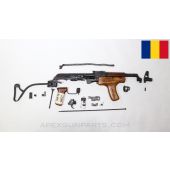 Romanian MD.86 / AIMS-74 Parts Kit, w/ Foreword Grip, Matching, No Muzzle Device, 5.45x39, *Very Good*