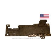 Browning 1919 Left Hand Side Plate (LHSP), with Rear Sight Base & Bottom Plate, 7.62 NATO, *Fair / Marred / Bent*, Sold *As Is* 