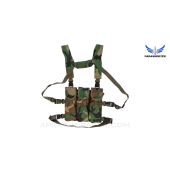 &quot;VOLK+MH&quot; Chest Rig Bundle, w/ Minimalist Harness, Woodland Camo *New* by Parashooter Gear