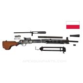 DP-28 Parts Kit with Bi-pod, Torch Cut Barrel and Receiver, Matching, Polish, 7.62X54R *Very Good* 