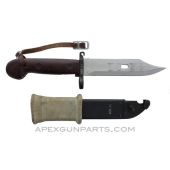 Romanian AK-47 Bayonet and Scabbard with Rubber Insulator, Type 2 *Good to Very Good* 