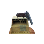 Czech wz.44 Flare Gun, Soviet Era, 26.5mm, Steel & Polish Flare Pistol Carrier, Heavy Use, *Fair* 