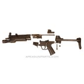 H&K MP5 Parts Kit, 8.5" BBL, 9mm, 4 Position Navy Lower, Collapsible Stock, *Very Good* 