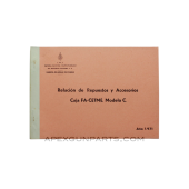CETME Model C Small Parts Booklet, Original Spanish *Good*