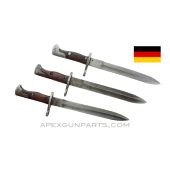German Mauser Bayonet, Waffenbrik 98/05 NA, 1935 Pattern, Turkish Import, Shortened Hilt, Shortened Blade, *Fair*
