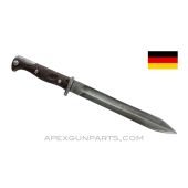 German Mauser Bayonet, Waffenbrik 98/05 NA, Turkish Import, Shortened Blade, Modified Guard, *Fair*