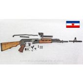 Yugoslavian M76 Parts Set w/ Demilled Barrel,  Wood Grip and Stock, Cut Receiver Sections, 8mm *Good* 
