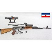 Yugoslavian M76 Parts Set w/ Demilled Barrel,  Wood Grip and Stock, Cut Receiver Sections, ZRAK Scope, 8mm *Good* 