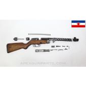 M49/57 SMG Parts Kit, Torch Cut Receiver, Wood Stock, Yugoslavian, 7.62x25 *Good* 