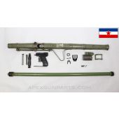 M57 Anti-Tank Grenade Launcher Parts Kit, Complete w/Bipod and Cleaning Rod, Demilled, 44mm, Yugoslavian *Good* 