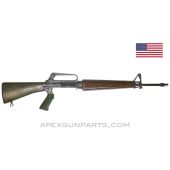 Colt 601 M16 Upper Assembly, 20" Barrel, w/Pistol Grip & Buttstock, Brown, Duckbill Flash Hider *Good* 