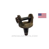 Pintle, For M2 &amp; M3 Tripod, with Bolt, Fits .30 &amp; .50 Cal. Guns, 2 Ring, Tan Paint, *Good*