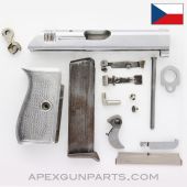 CZ27 Parts Grouping, w/ Aluminum Grip, 7rd Magazine, Nickel, 7.65 *Good*